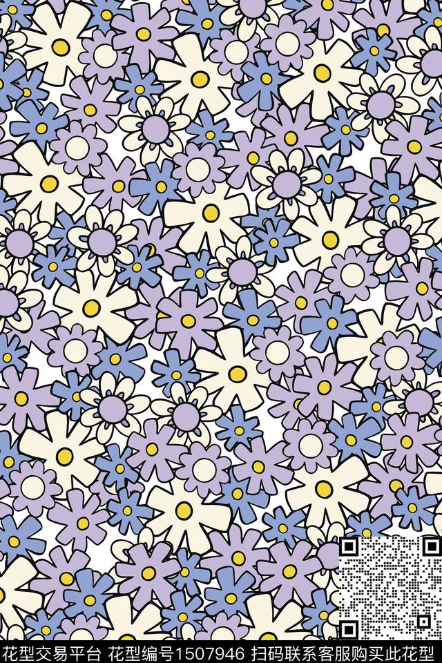 女装花卉小碎花数码印花华亿平台下载（图片编号: 1507946） - 瓦栏（Walan）