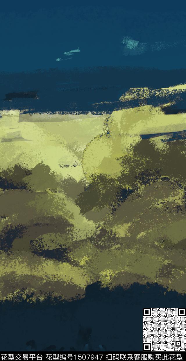 天空油画华亿平台男装定位花数码印花华亿平台下载（图片编号: 1507947） - 瓦栏（Walan）