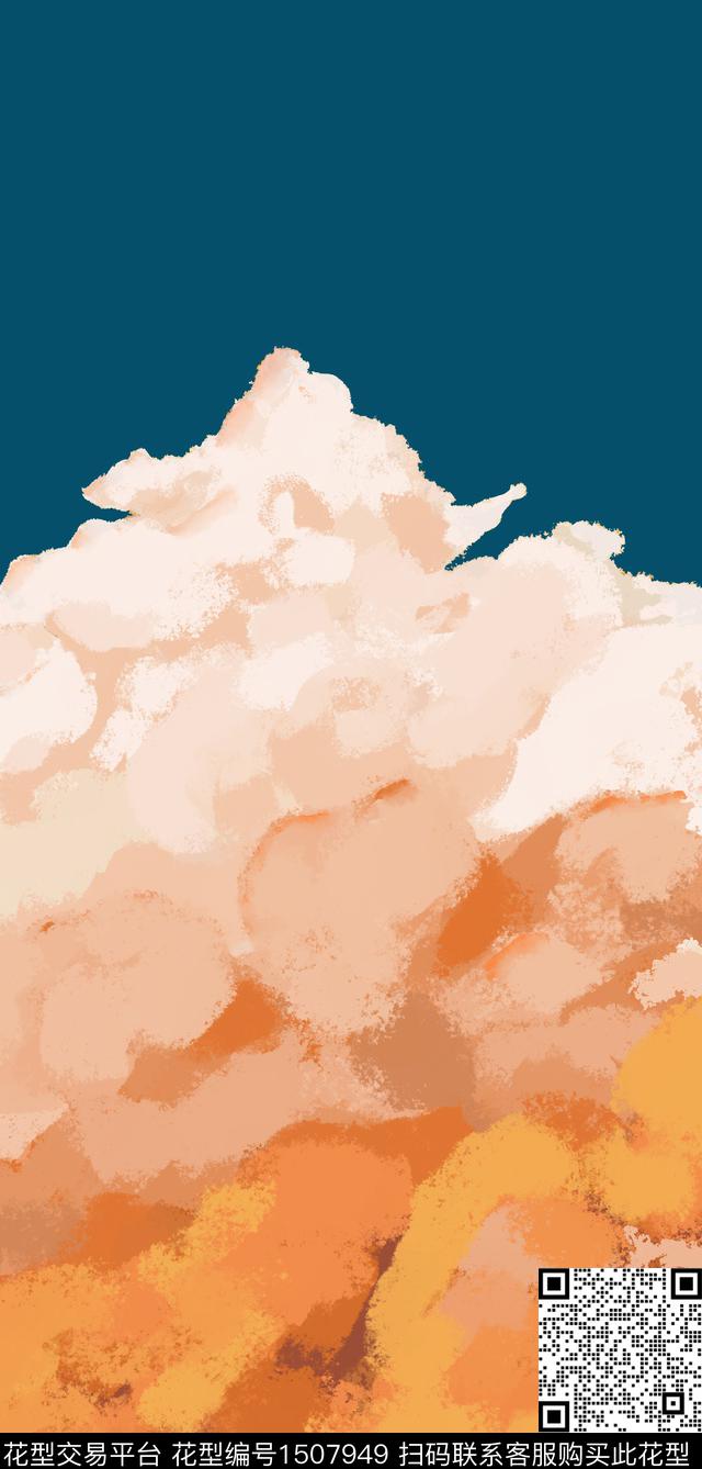 天空油画华亿平台男装定位花数码印花华亿平台下载（图片编号: 1507949） - 瓦栏（Walan）