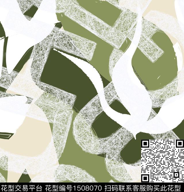 字母肌理黑白华亿平台数码印花华亿平台下载（图片编号: 1508070） - 瓦栏（Walan）