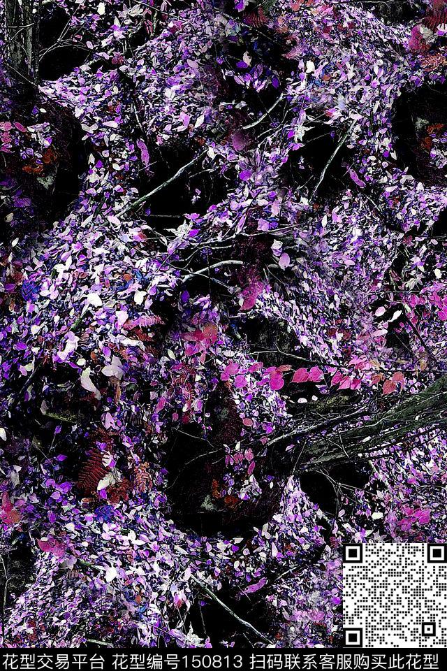 摄影写实花卉树枝特殊效果处理数码印花华亿平台下载（图片编号: 150813） - 瓦栏（Walan）