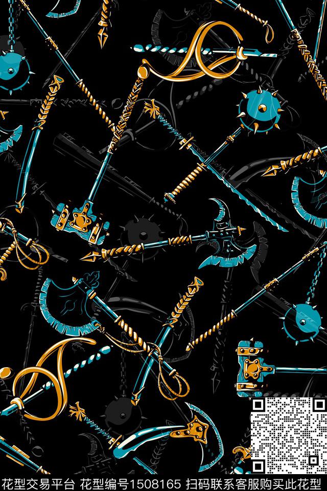 衬衫复古男装数码印花华亿平台下载（图片编号: 1508165） - 瓦栏（Walan）