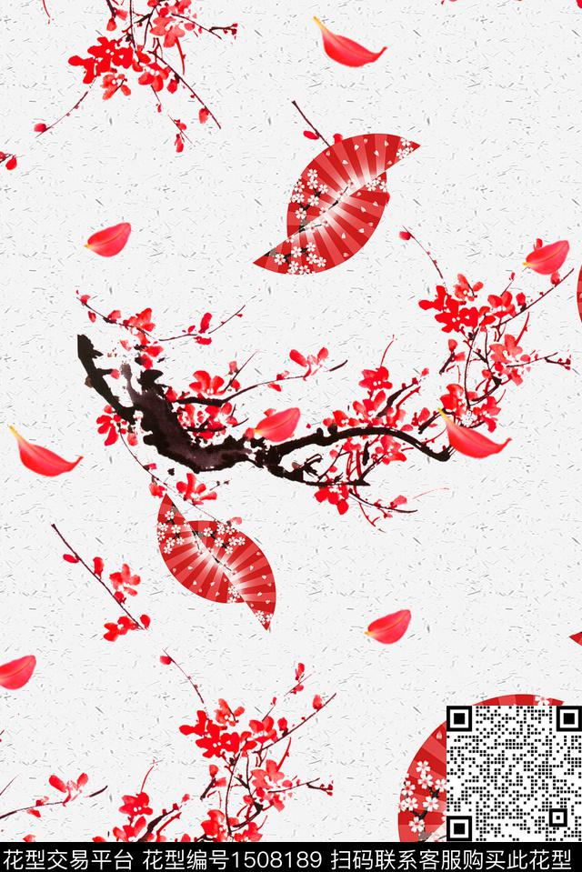 绿植树叶香云纱小碎花数码印花华亿平台下载（图片编号: 1508189） - 瓦栏（Walan）