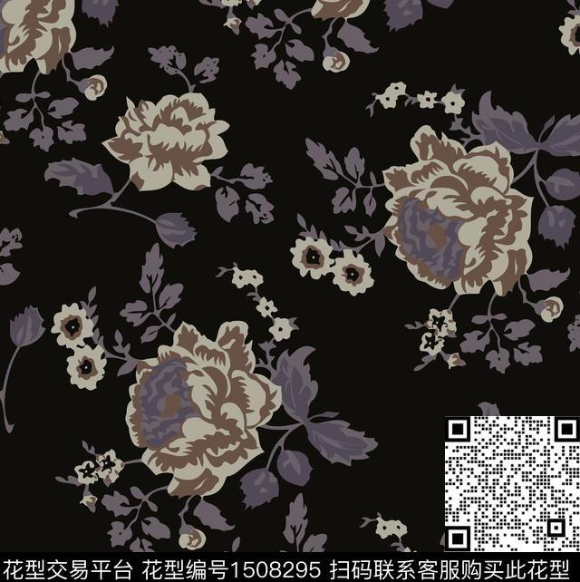 绿植树叶数码华亿平台花卉数码印花华亿平台下载（图片编号: 1508295） - 瓦栏（Walan）