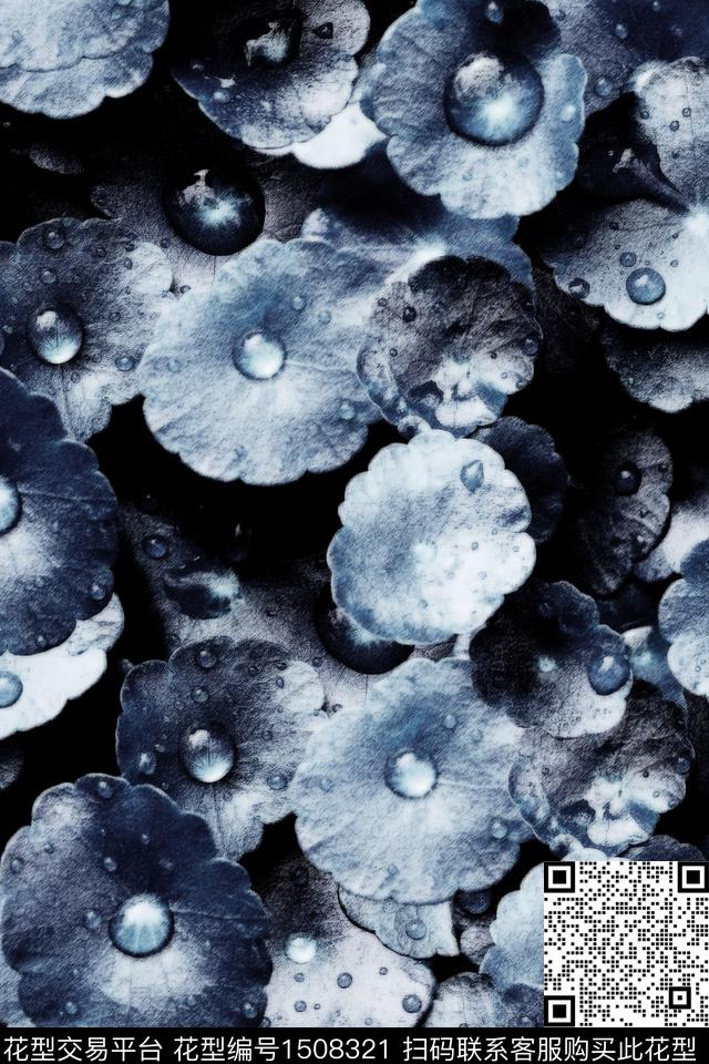 男装配饰浮萍数码印花华亿平台下载（图片编号: 1508321） - 瓦栏（Walan）