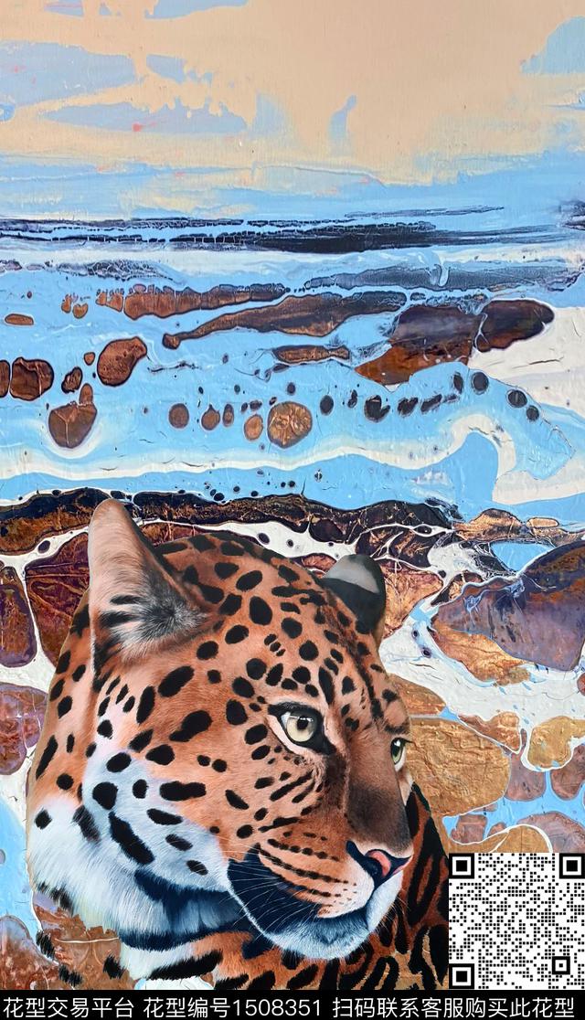 树林豹子老鹰数码印花华亿平台下载（图片编号: 1508351） - 瓦栏（Walan）