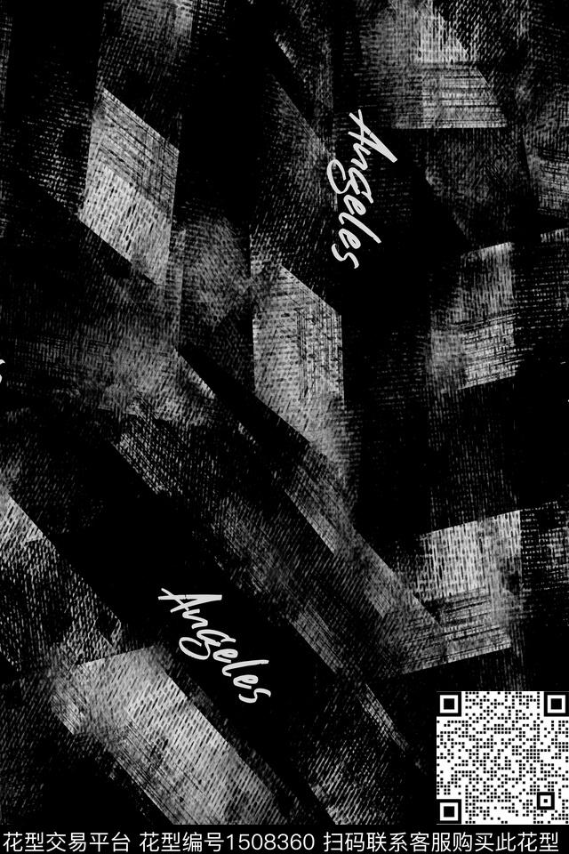 字母几何男装数码印花华亿平台下载（图片编号: 1508360） - 瓦栏（Walan）