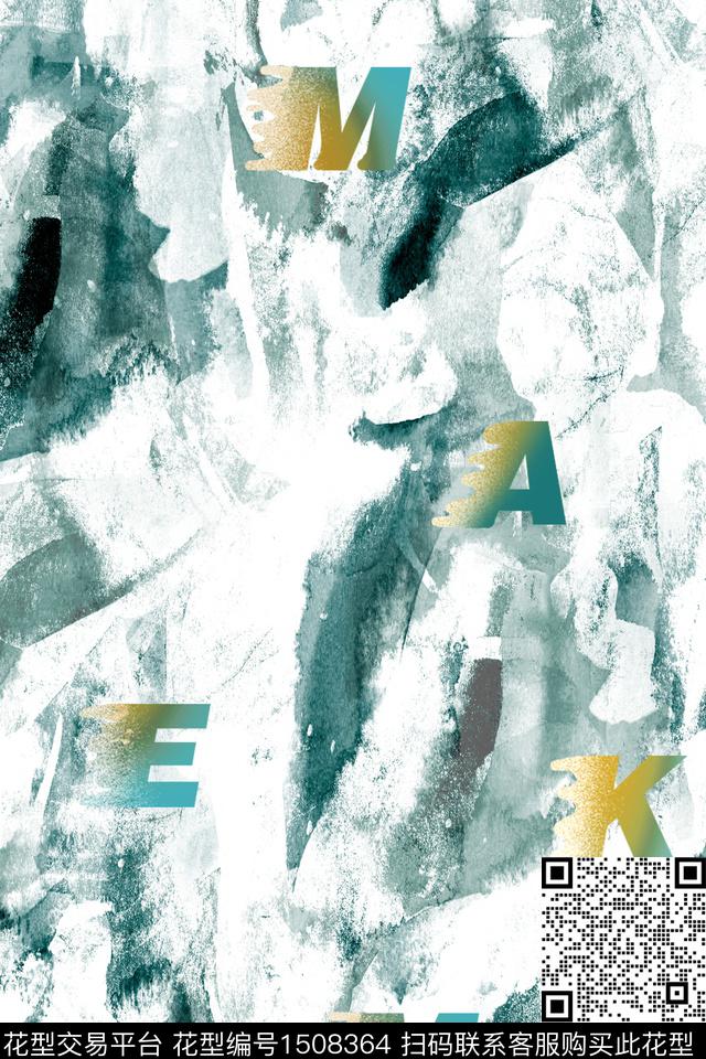 字母几何男装数码印花华亿平台下载（图片编号: 1508364） - 瓦栏（Walan）