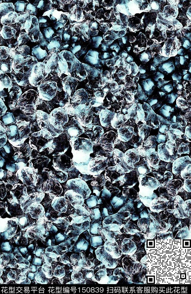 密集几何冰块数码印花华亿平台下载（图片编号: 150839） - 瓦栏（Walan）