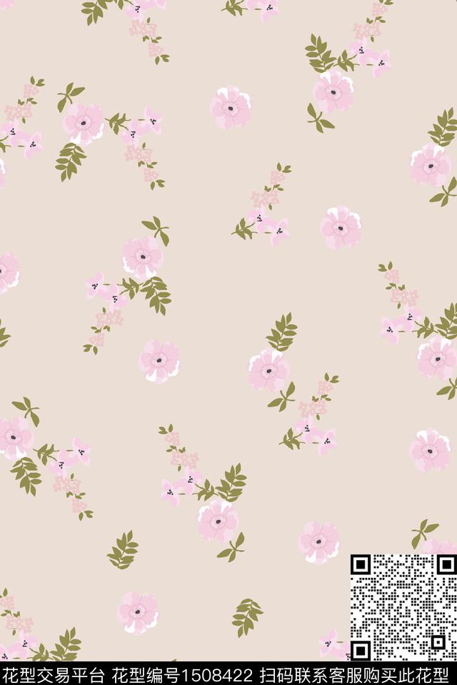花卉小碎花数码印花华亿平台下载（图片编号: 1508422） - 瓦栏（Walan）