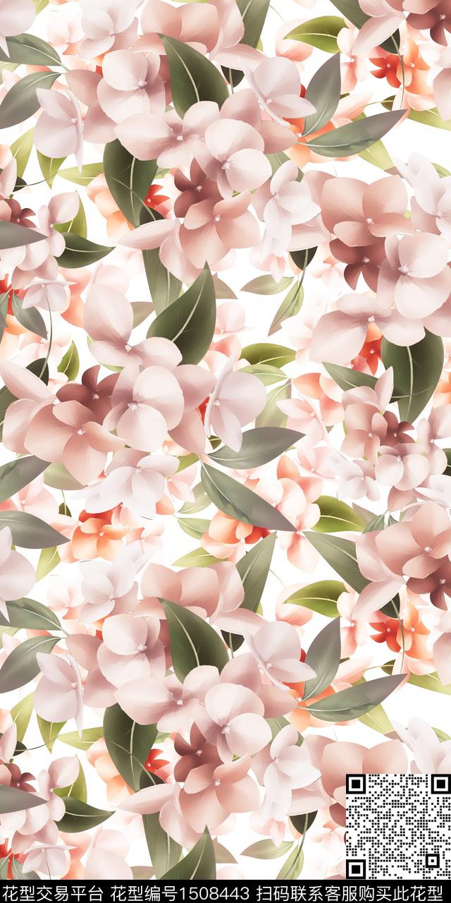 花卉手绘小碎花传统印花华亿平台下载（图片编号: 1508443） - 瓦栏（Walan）