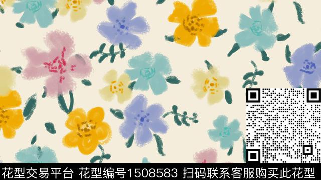 绿植树叶连衣裙大牌风数码印花华亿平台下载（图片编号: 1508583） - 瓦栏（Walan）