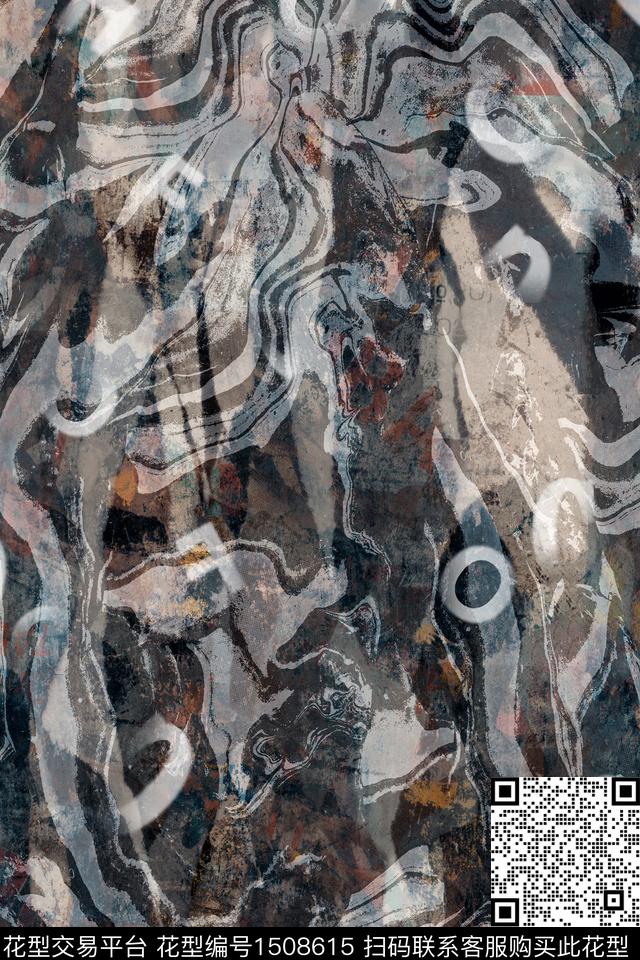 字母几何肌理数码印花华亿平台下载（图片编号: 1508615） - 瓦栏（Walan）