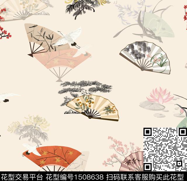 连衣裙大牌风旗袍数码印花华亿平台下载（图片编号: 1508638） - 瓦栏（Walan）