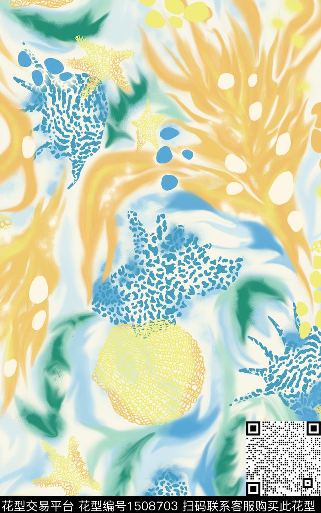 肌理抽象手绘传统印花华亿平台下载（图片编号: 1508703） - 瓦栏（Walan）