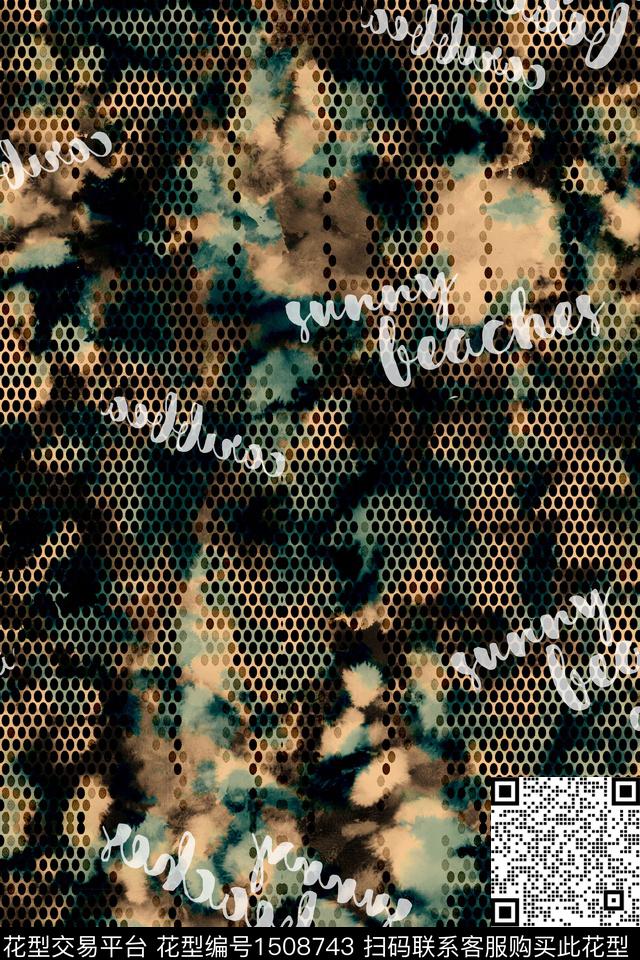 字母男装抽象数码印花华亿平台下载（图片编号: 1508743） - 瓦栏（Walan）