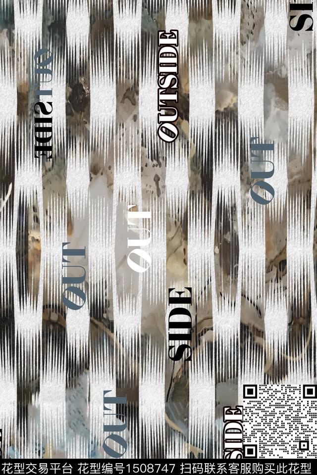 字母男装抽象数码印花华亿平台下载（图片编号: 1508747） - 瓦栏（Walan）