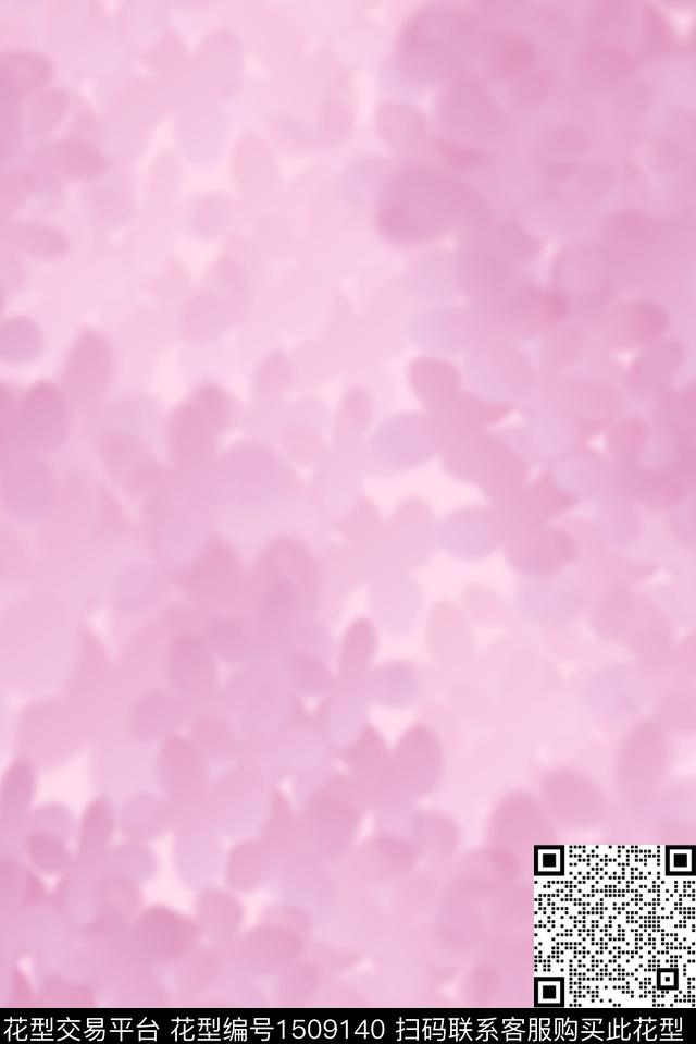 渐变花卉朦胧花卉数码印花华亿平台下载（图片编号: 1509140） - 瓦栏（Walan）