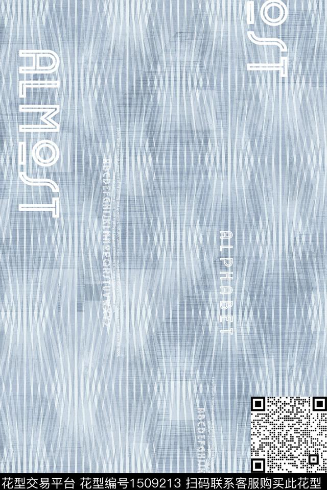 字母几何男装数码印花华亿平台下载（图片编号: 1509213） - 瓦栏（Walan）