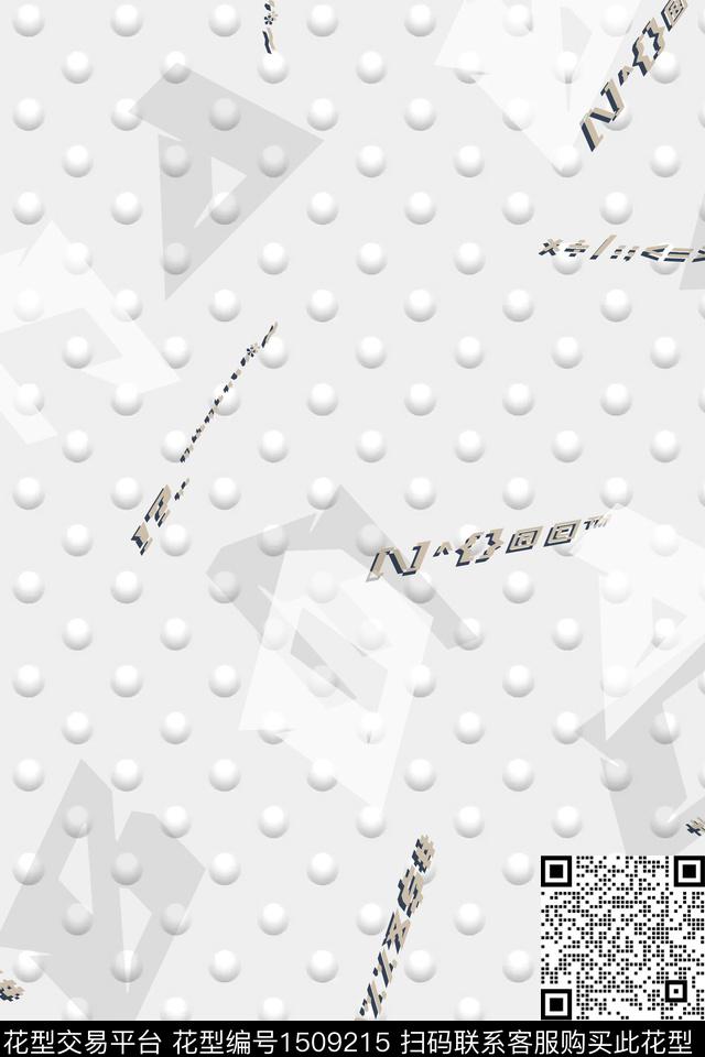 字母几何男装数码印花华亿平台下载（图片编号: 1509215） - 瓦栏（Walan）