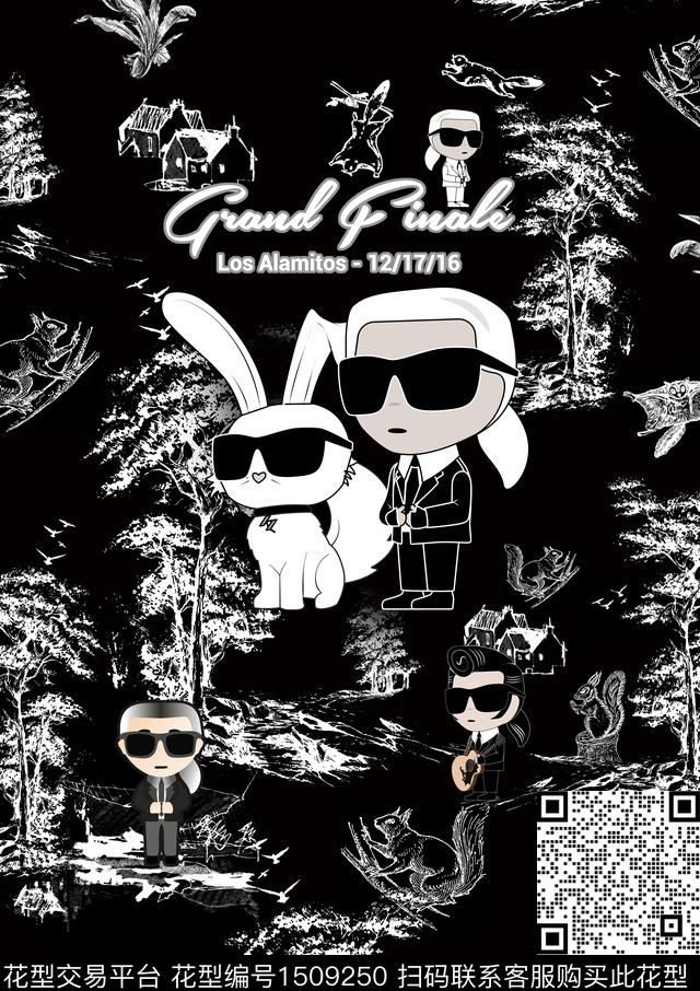 抽象男装大牌风大牌男装数码印花华亿平台下载（图片编号: 1509250） - 瓦栏（Walan）