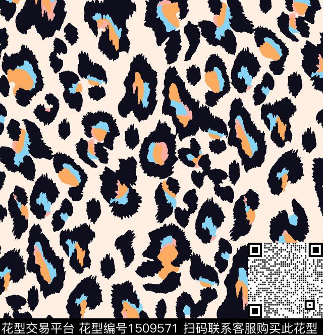 豹纹大牌风2023传统印花华亿平台下载（图片编号: 1509571） - 瓦栏（Walan）