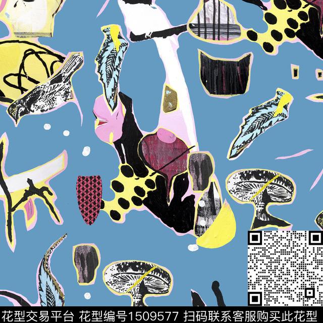 鸟趣味熊数码印花华亿平台下载（图片编号: 1509577） - 瓦栏（Walan）