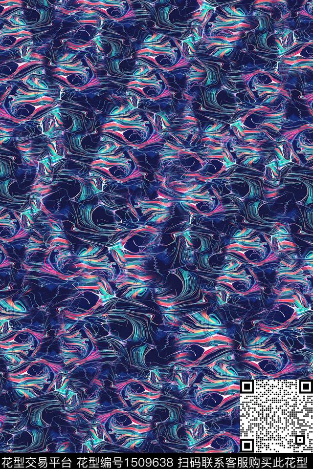 渐变几何抽象数码印花华亿平台下载（图片编号: 1509638） - 瓦栏（Walan）