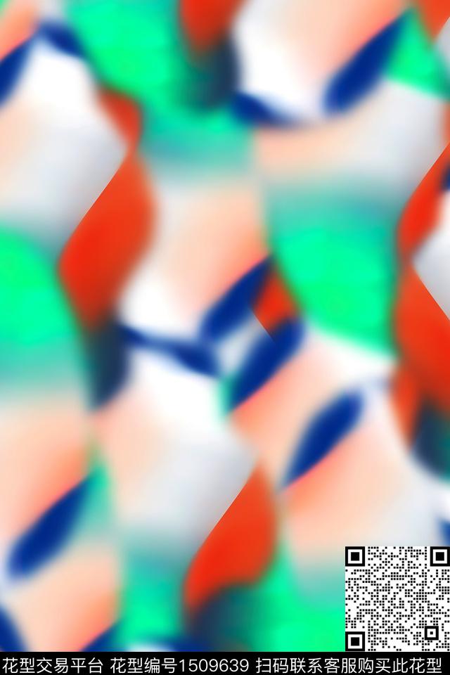 炫彩抽象数码印花华亿平台下载（图片编号: 1509639） - 瓦栏（Walan）