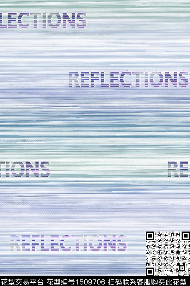 字母肌理男装数码印花华亿平台下载（图片编号: 1509706） - 瓦栏（Walan）