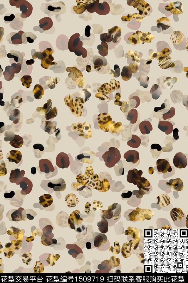 肌理真丝波点数码印花华亿平台下载（图片编号: 1509719） - 瓦栏（Walan）