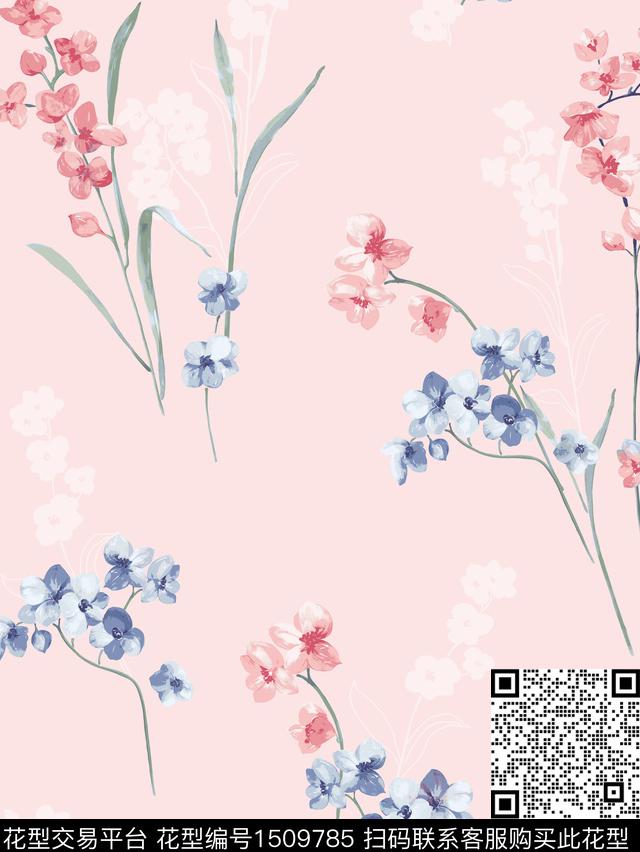 可爱小清新小碎花数码印花华亿平台下载（图片编号: 1509785） - 瓦栏（Walan）