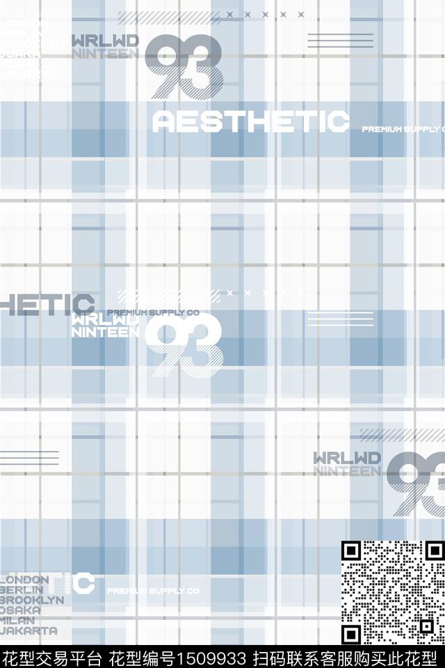 字母肌理男装数码印花华亿平台下载（图片编号: 1509933） - 瓦栏（Walan）