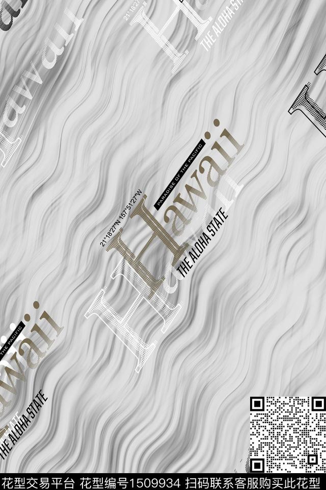 字母肌理男装数码印花华亿平台下载（图片编号: 1509934） - 瓦栏（Walan）