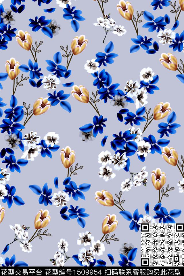 数码华亿平台满版散花小碎花数码印花华亿平台下载（图片编号: 1509954） - 瓦栏（Walan）