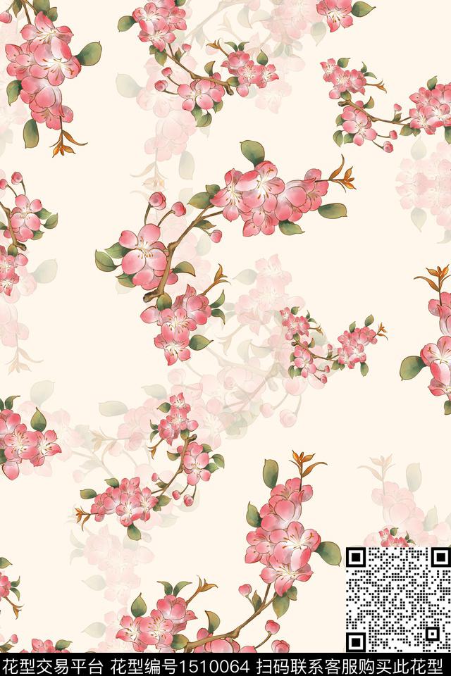 绿植树叶连衣裙大牌风数码印花华亿平台下载（图片编号: 1510064） - 瓦栏（Walan）