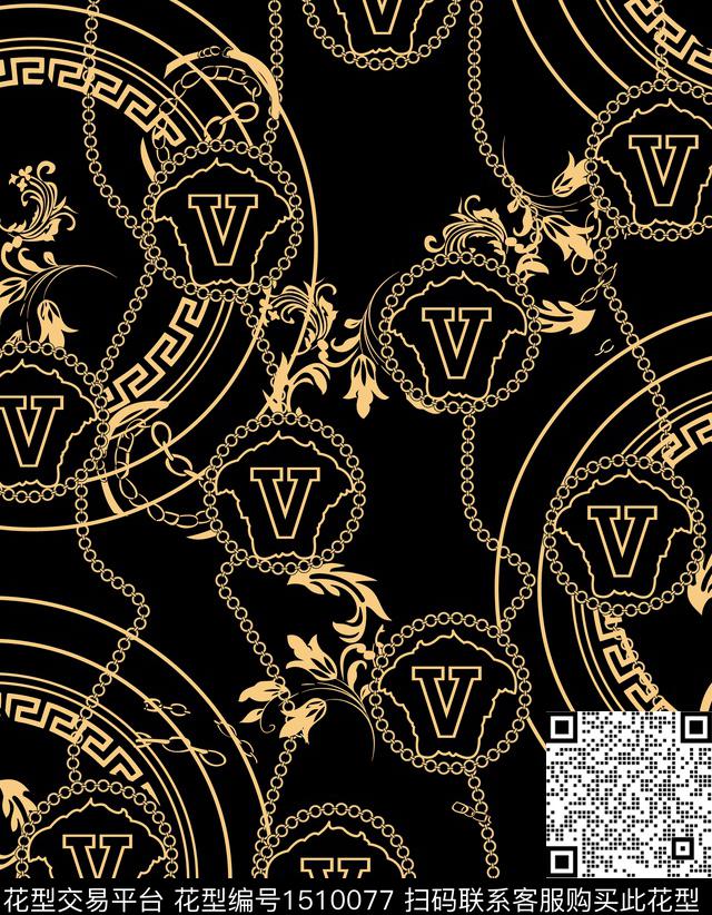 定位花宫廷风数码华亿平台数码印花华亿平台下载（图片编号: 1510077） - 瓦栏（Walan）