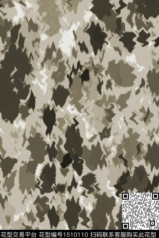 肌理男装抽象数码印花华亿平台下载（图片编号: 1510110） - 瓦栏（Walan）