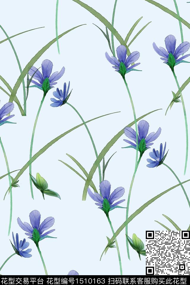 民族花卉大牌风旗袍数码印花华亿平台下载（图片编号: 1510163） - 瓦栏（Walan）