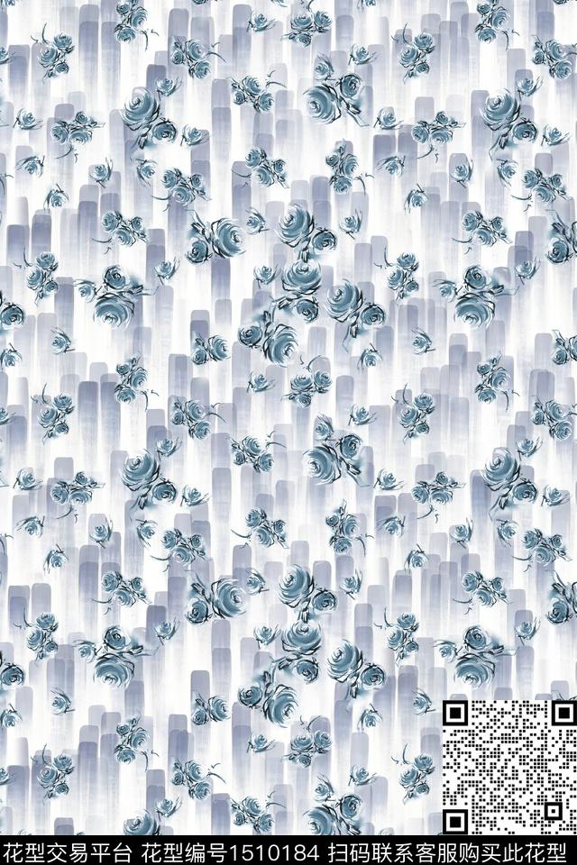 大牌风抽象小清新数码印花华亿平台下载（图片编号: 1510184） - 瓦栏（Walan）