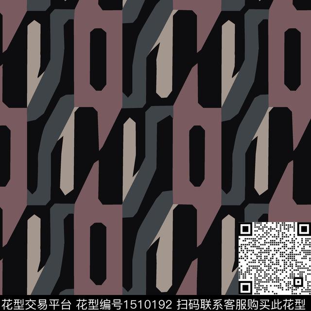 几何简约男装传统印花华亿平台下载（图片编号: 1510192） - 瓦栏（Walan）