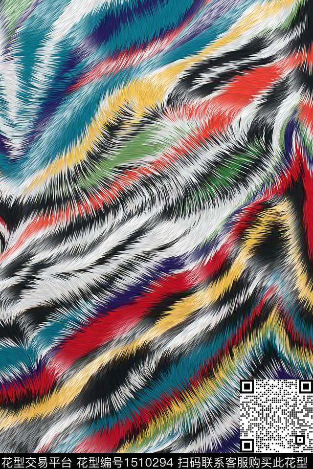 纹理抽象年轻女性数码印花华亿平台下载（图片编号: 1510294） - 瓦栏（Walan）