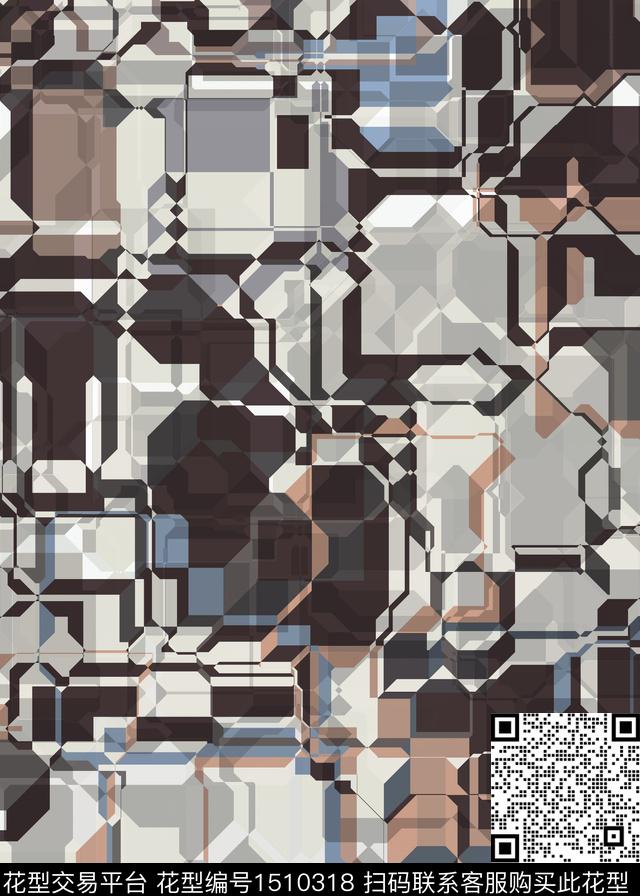 几何条纹数码印花华亿平台下载（图片编号: 1510318） - 瓦栏（Walan）