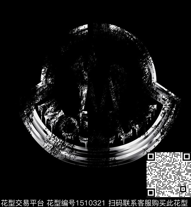 渐变字母定位花数码印花华亿平台下载（图片编号: 1510321） - 瓦栏（Walan）