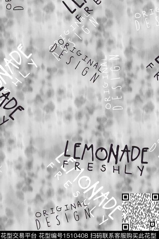 字母肌理男装数码印花华亿平台下载（图片编号: 1510408） - 瓦栏（Walan）