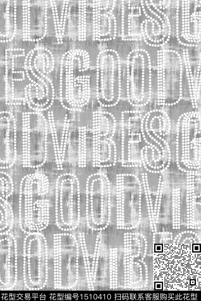 字母肌理男装数码印花华亿平台下载（图片编号: 1510410） - 瓦栏（Walan）