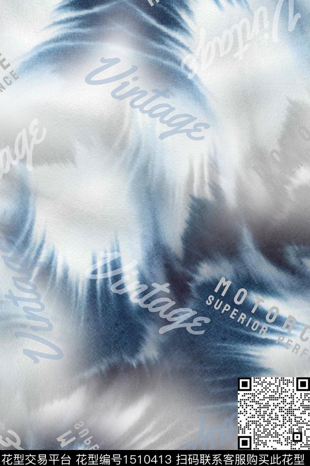 字母肌理男装数码印花华亿平台下载（图片编号: 1510413） - 瓦栏（Walan）