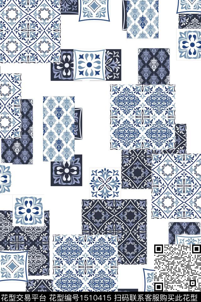 民族风佩斯利真丝数码印花华亿平台下载（图片编号: 1510415） - 瓦栏（Walan）