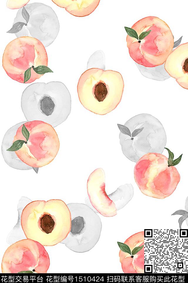 水果大牌风小清新数码印花华亿平台下载（图片编号: 1510424） - 瓦栏（Walan）