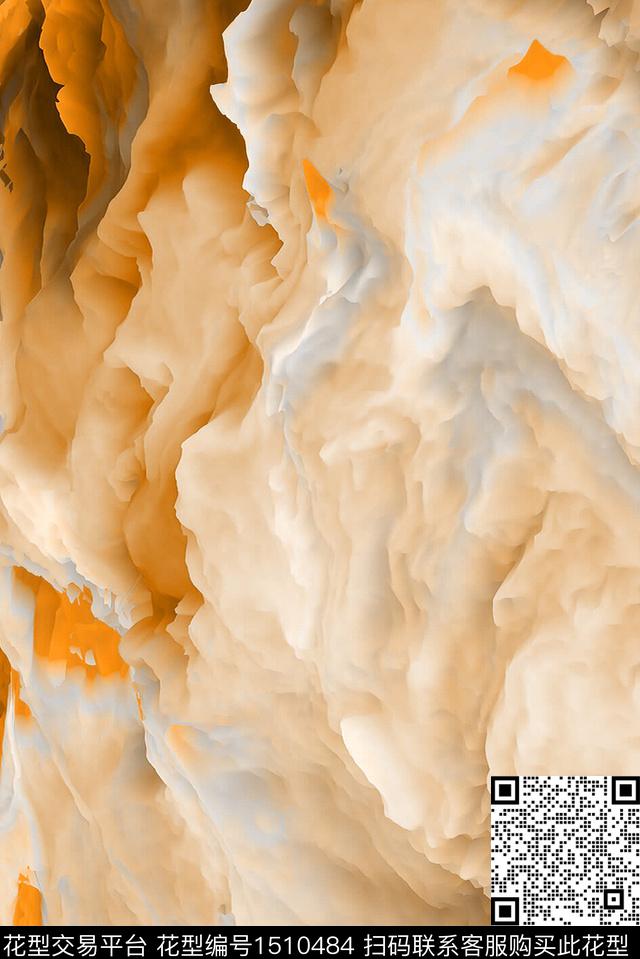 定位花大牌风抽象传统印花华亿平台下载（图片编号: 1510484） - 瓦栏（Walan）